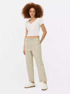 Primark Jeansy<Bawełniane spodnie typu paper bag