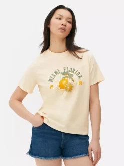 Primark Topy I T-Shirty<Bawełniany T-shirt z nadrukiem