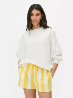 Primark Bluzy<Bluza oversize z nadrukiem