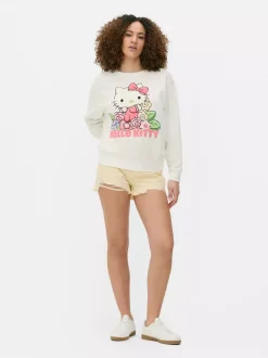 Primark Odzież Domowa I Na Siłownię|Bluzy<Bluza w kwiaty z napisem Hello Kitty