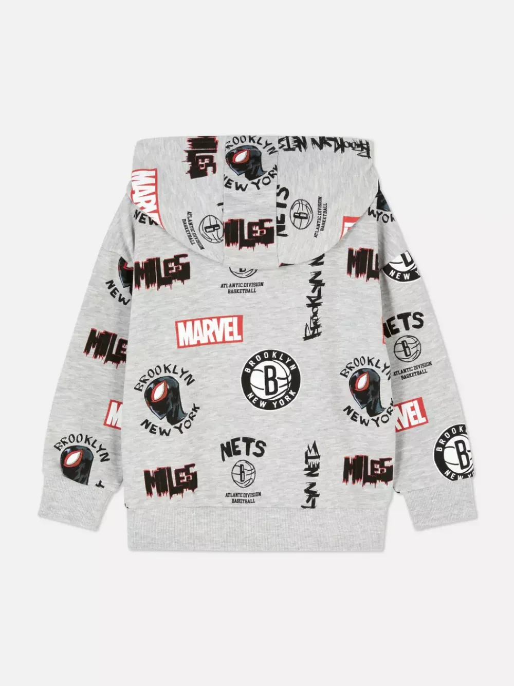 Dzieci Primark Bluzy<Bluza z kapturem z motywem Marvela i NBA Brooklyn Nets
