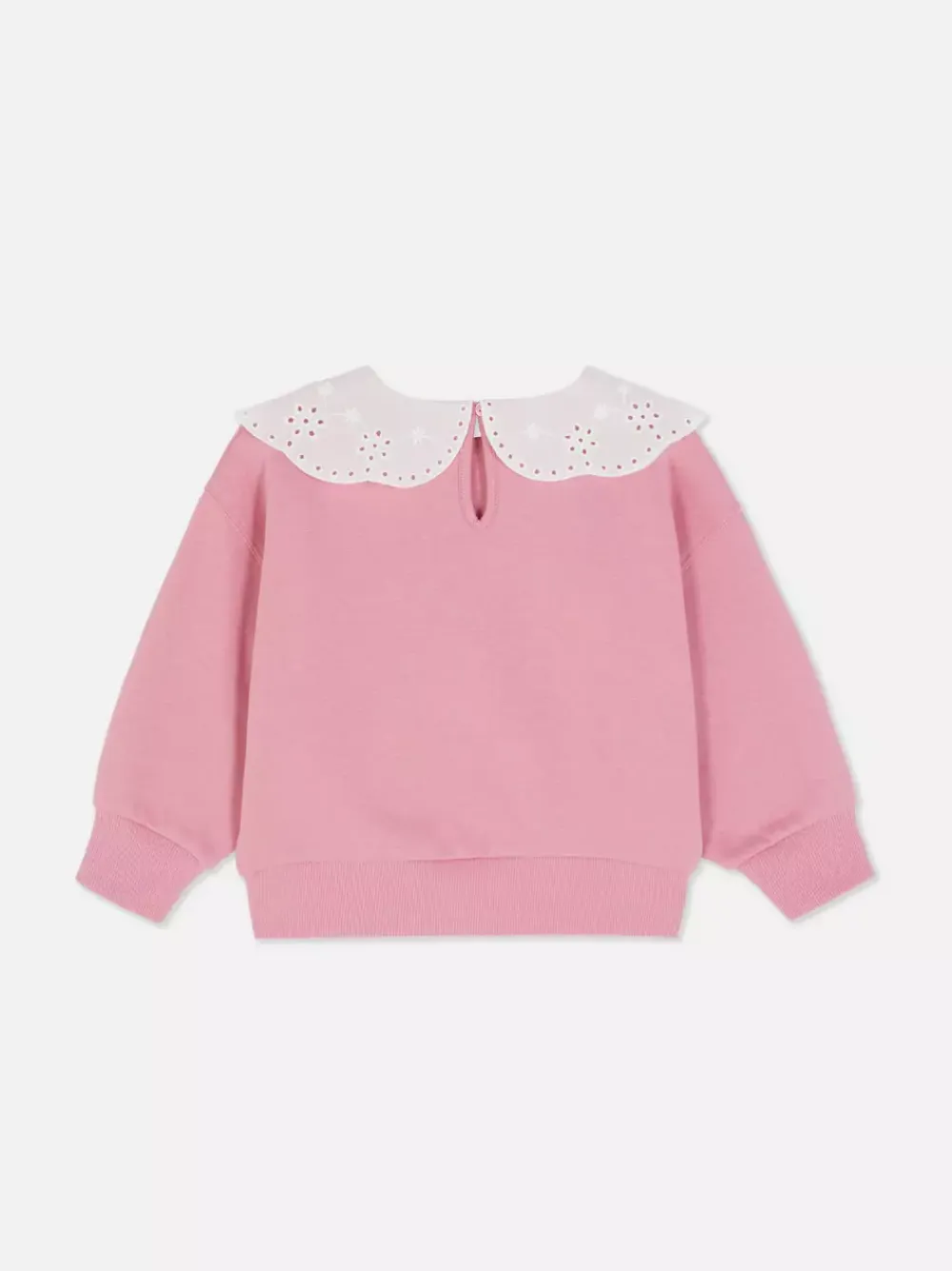 Dzieci Primark Bluzy<Bluza z okrągłym dekoltem i haftowanym kołnierzykiem