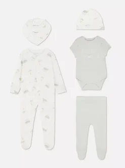 Primark Komplety I Gotowe Stroje|Komplety I Gotowe Stroje<5-częściowy podstawowy zestaw dla noworodka z owcą