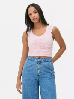 Primark Topy I T-Shirty<Dżersejowa koszulka bez rękawów z marszczeniami