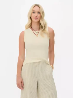 Primark Topy I T-Shirty<Dzianinowy top bez rękawów z okrągłym dekoltem