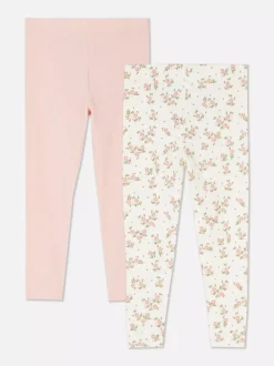 Dzieci Primark Spodnie I Legginsy<Elastyczne legginsy z różnymi wzorami, 2 pary