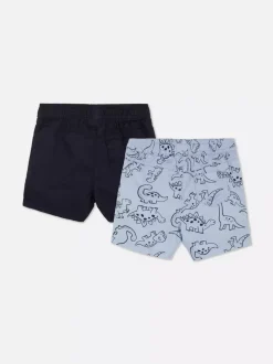 Primark Szorty<Elastyczne szorty ze sznurkiem w talii, 2 pary