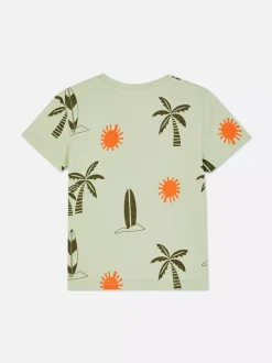 Dzieci Primark Topy I T-Shirty<Kolorowy T-shirt z krótkim rękawem i motywem rekina