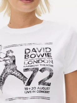 Primark Topy I T-Shirty<Krótka koszulka z motywem Davida Bowie