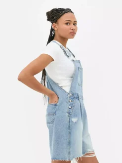 Primark Kombinezony<Krótkie ogrodniczki jeansowe