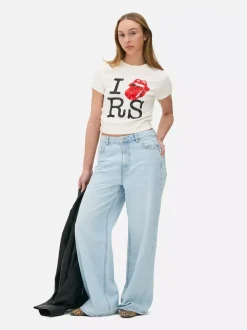 Primark Topy I T-Shirty<Krótki T-shirt z nadrukiem The Rolling Stones