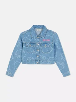 Dzieci Primark Płaszcze I Kurtki<Kurtka jeansowa z motywem Hello Kitty i przyjaciół