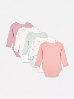 Primark Body I Koszulki Bez Rękawów<Pajacyki na długi rękaw z różnymi wzorami, 5 szt.