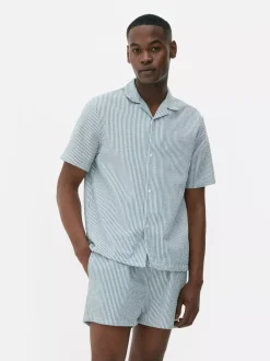 Primark Piżamy<Pasiasta koszula od piżamy z tkaniny seersucker
