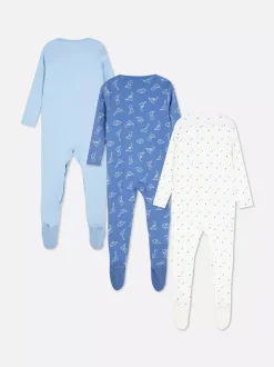 Primark Kaftaniki I Śpioszki<Śpioszki na długi rękaw z motywem dinozaura, 3 szt.