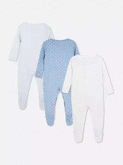 Primark Kaftaniki I Śpioszki<Śpioszki z długim rękawem w gwiazdki, 3 szt.