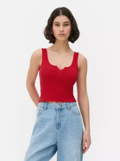 Primark Topy I T-Shirty<Prążkowana koszulka bez rękawów typu henley