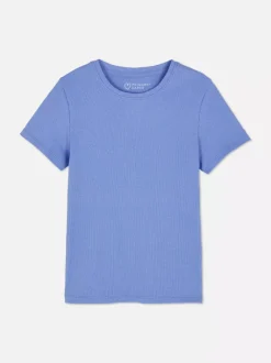 Dzieci Primark Topy I T-Shirty<Prążkowany T-shirt z krótkim rękawem