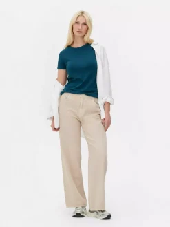 Primark Topy I T-Shirty<Rozciągliwy T-shirt z krótkim rękawem