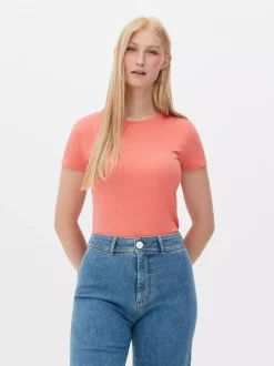 Primark Topy I T-Shirty<Rozciągliwy T-shirt z okrągłym dekoltem