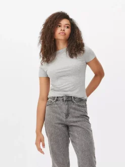 Primark Topy I T-Shirty<Rozciągliwy T-shirt z okrągłym dekoltem