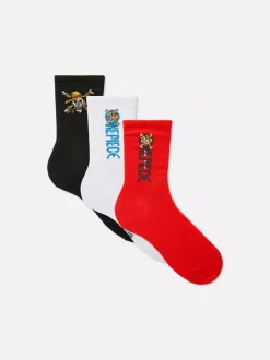 Primark Skarpety<Skarpety za kostkę z motywem One Piece, 3 pary
