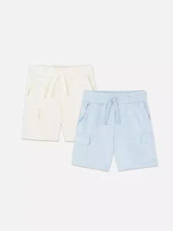 Dzieci Primark Szorty<Spodenki bojówki ściągane sznurkiem, 2 pary