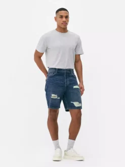 Primark Szorty<Spodenki jeansowe z przetarciami