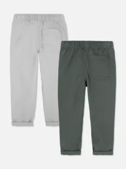 Dzieci Primark Spodnie<Spodnie z nogawkami z tkaniny diagonalnej, 2 pary