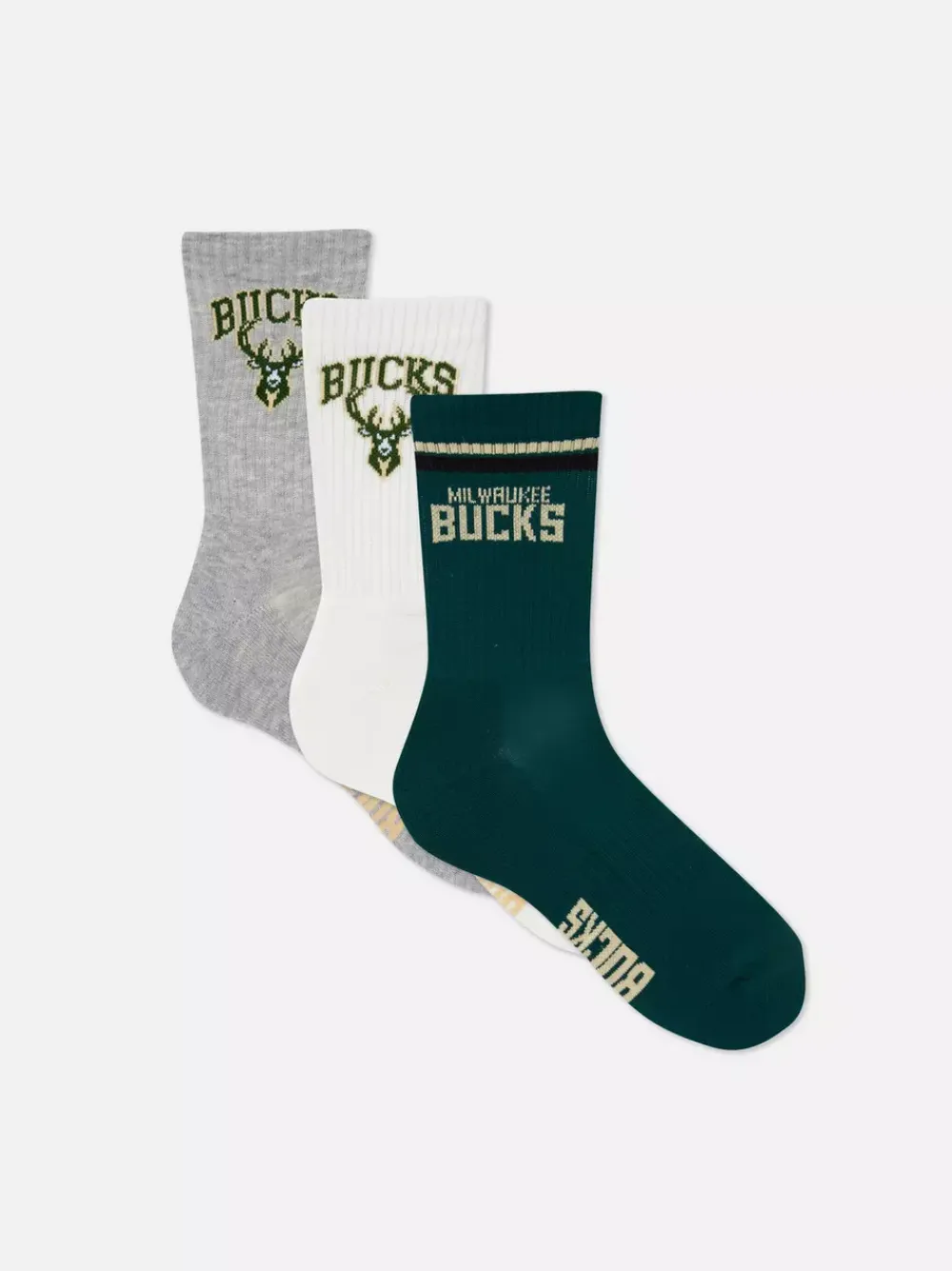 Primark Skarpety<Stopki z motywem Milwaukee Bucks, 3 pary