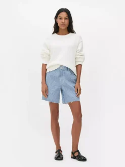 Primark Szorty<Szorty jeansowe boyfriend