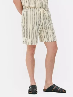 Primark Szorty<Szorty w paski ze sznurkiem w talii