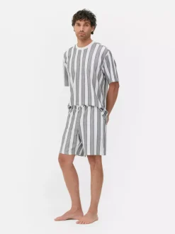 Primark Piżamy<Szorty w paski ze sznurkiem w talii