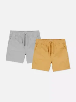 Dzieci Primark Szorty<Szorty z tkaniny ściągane sznurkiem, 2 pary