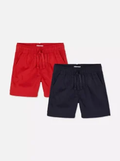 Dzieci Primark Szorty<Szorty z tkaniny ściągane sznurkiem, 2 pary