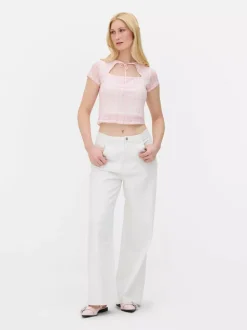 Primark Topy I T-Shirty<Top w kratkę vichy z siateczką, część zestawu