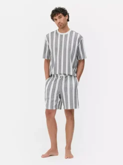 Primark Piżamy<T-shirt w paski z krótkim rękawem