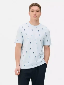 Primark Topy I T-Shirty<T-shirt z krótkim rękawem w drobne ananasy