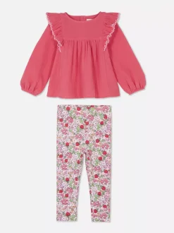 Primark Komplety I Gotowe Stroje<Zestaw z bluzką i legginsami w kwiaty