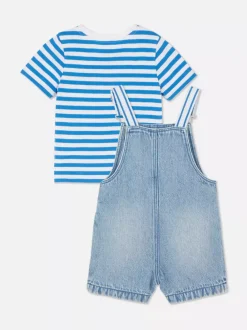 Primark Komplety I Gotowe Stroje<Zestaw z jeansowymi ogrodniczkami i T-shirtem