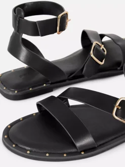 Primark Sandały<Asymetryczne sandały ze sztucznej skóry z ćwiekami