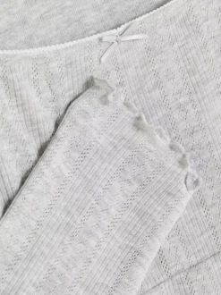 Primark Góry Od Piżamy<Ażurowa góra od piżamy z muszelkowym wykończeniem