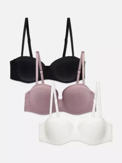 Primark Biustonosze<Balkonetki z satynowym wykończeniem, 3 szt.