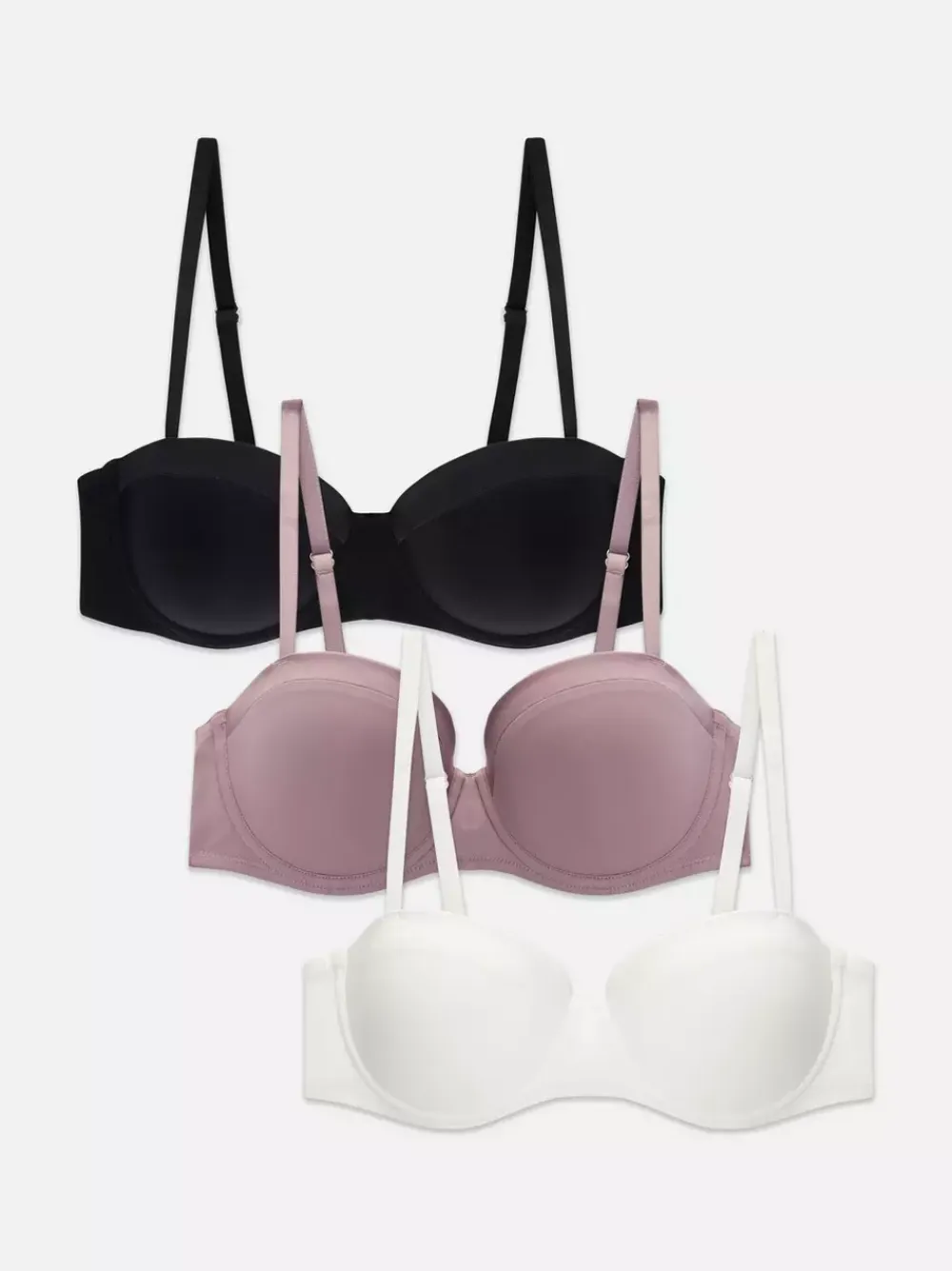 Primark Biustonosze<Balkonetki z satynowym wykończeniem, 3 szt.