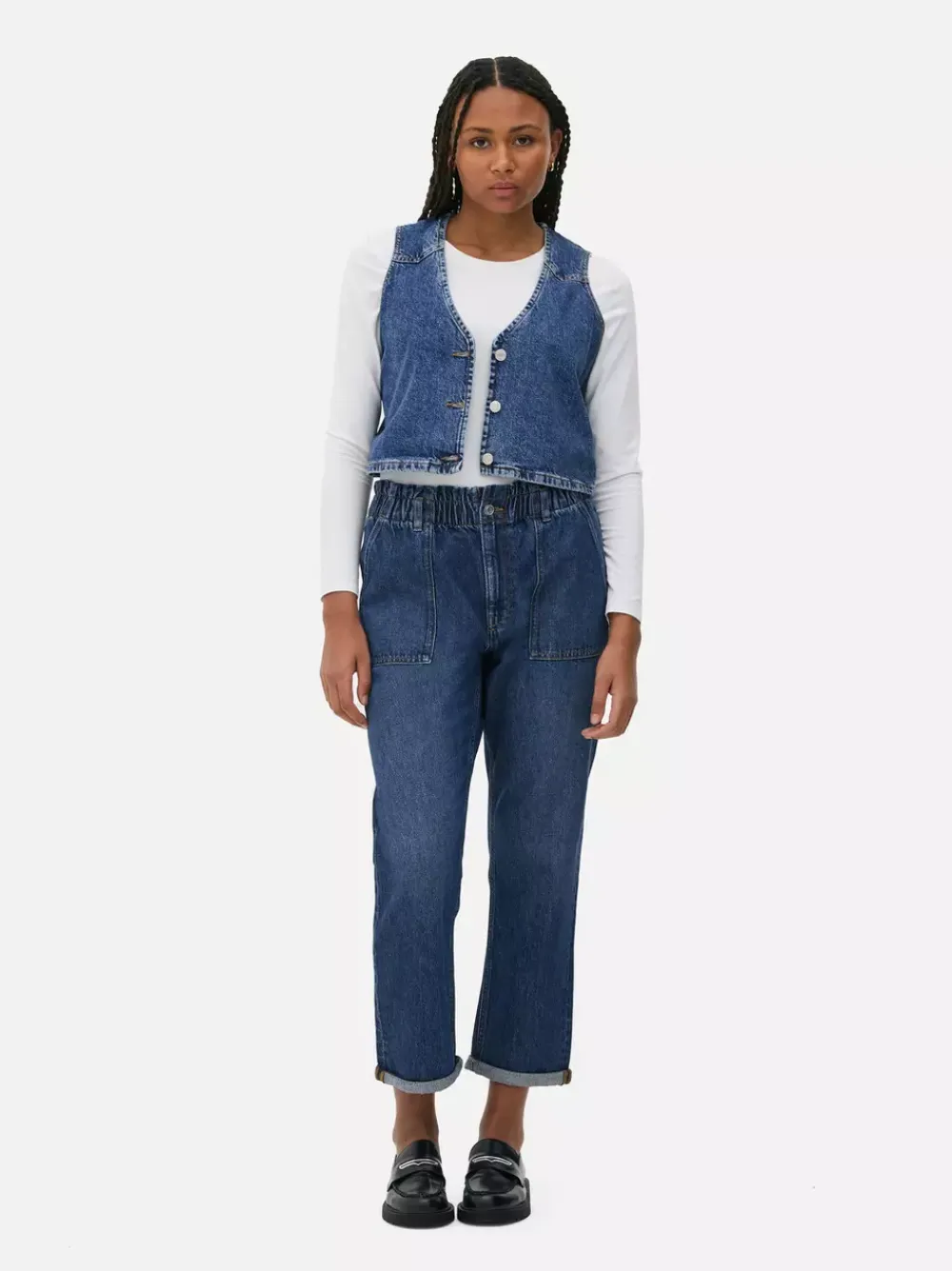 Primark Jeansy<Bawełniane spodnie typu paper bag