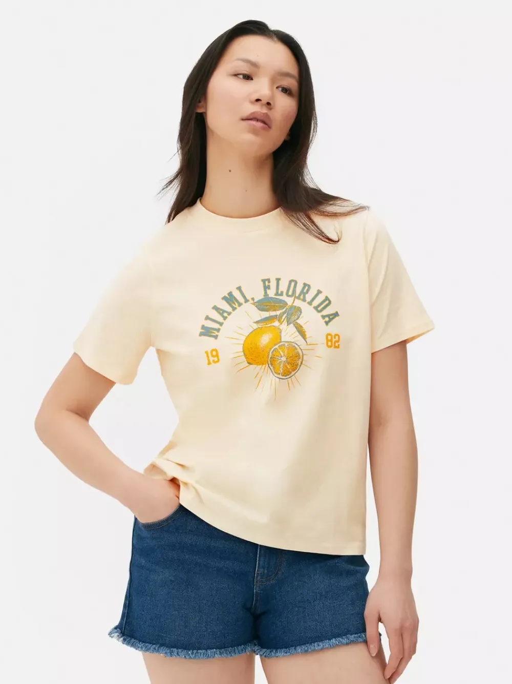 Primark Topy I T-Shirty<Bawełniany T-shirt z nadrukiem