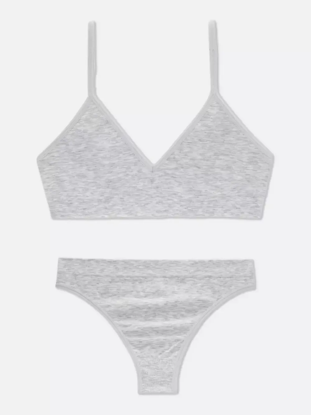 Damskie Primark Komplety Bielizny Damskiej<Bezszwowa trójkątna braletka i stringi
