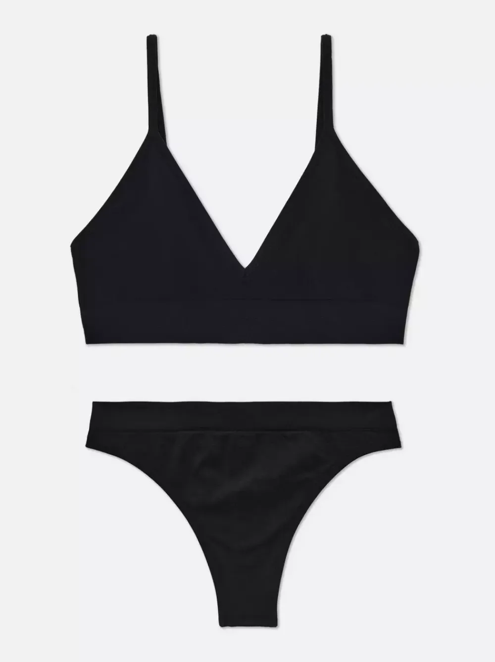 Damskie Primark Komplety Bielizny Damskiej<Bezszwowe stringi i trójkątne braletki, zestaw