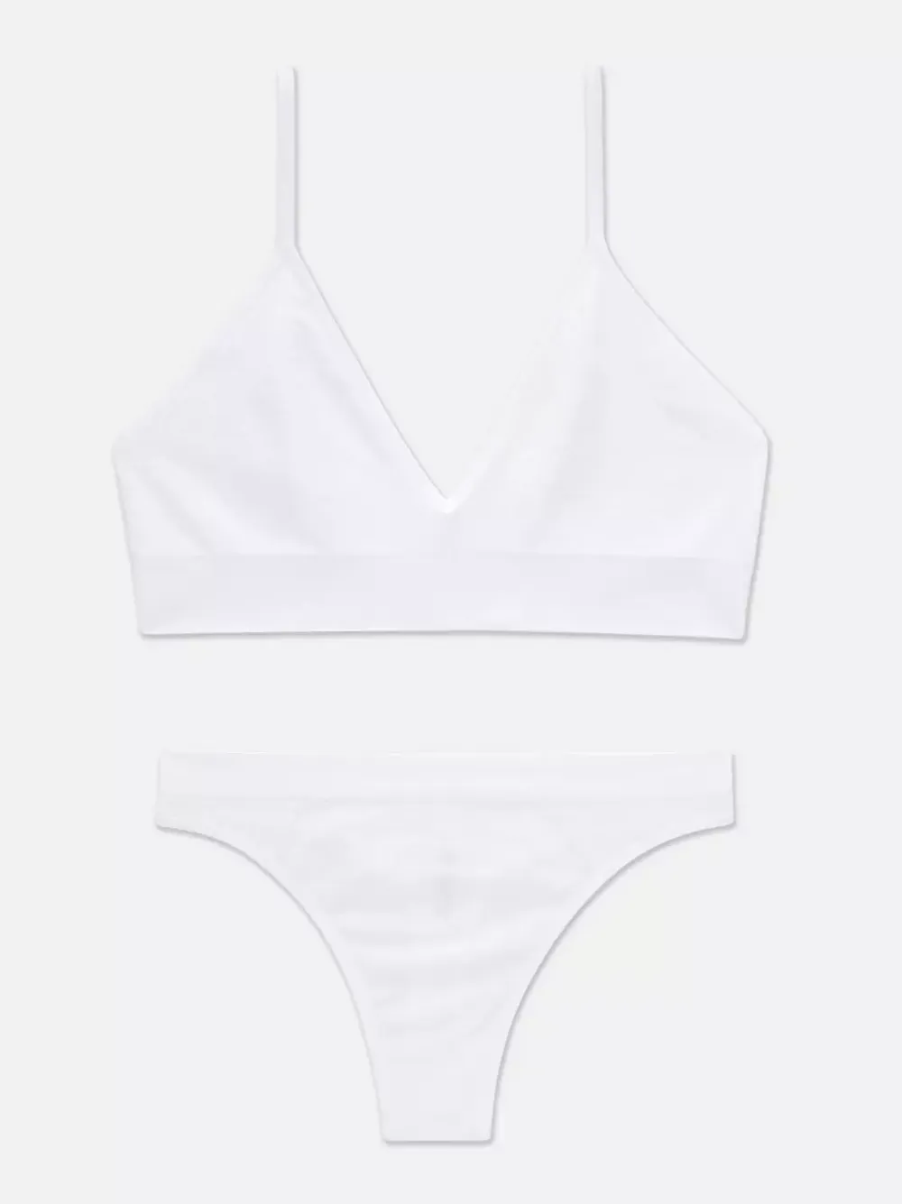Damskie Primark Komplety Bielizny Damskiej<Bezszwowe stringi i trójkątne braletki, zestaw