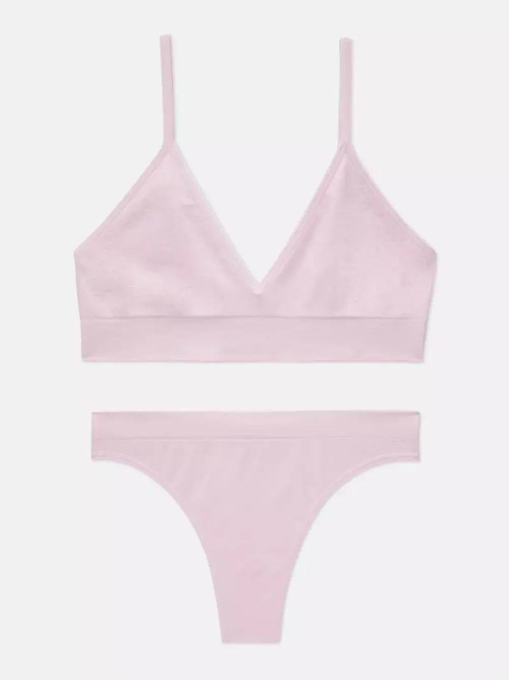Damskie Primark Komplety Bielizny Damskiej<Bezszwowe stringi i trójkątne braletki, zestaw